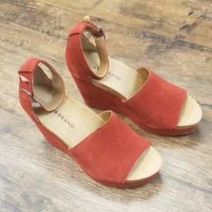 Lucky Brand Women's Yemisa Wedge Sandals - Sexy red platform wedge